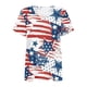 thumbnail image 5 of Fiudx Ofertas de La Semana Blusa Superior con Estampado de Manga Corta y Cuello En V, Cómoda E Informal, a La Moda para Mujer, 5 of 5