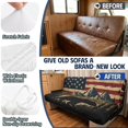 thumbnail image 3 of HUISEFOR Mountain Bear RV Couch Covers for Sofa Bed 2 Piece Non-Slip Stretchable Jackknife Couch Slipcovers, 1 Backrest Cover & 1 Seat Cover, Pet Friendly & Wrinkle Free, 3 of 7
