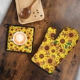 thumbnail image 5 of Sunflower Kitchen Oven Mitt and Pot Holder Sets 2 Pcs for Baking, Cooking and Grilling, Heat Resistant Up To 392 °F, 5 of 7