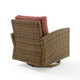 thumbnail image 4 of Crosley Furniture Bradenton Fabric Outdoor Swivel Rocker Chair in Red, 4 of 12