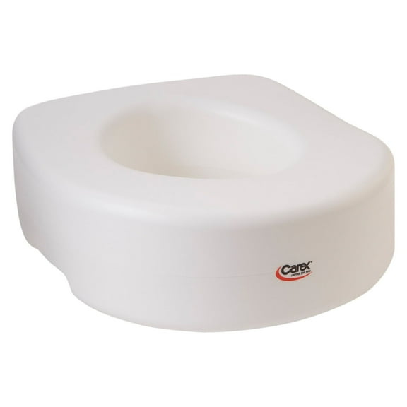 Carex Economy White Plastic Raised Toilet Seat 5.5" Height up to 300 lbs
