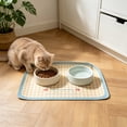 thumbnail image 4 of LiUMX Rectangular Silicone Pet Feeding Mat for Cats and Dogs, Non-Slip Waterproof Placemat with Spill-Proof Raised Edges, Easy-Clean Dishwashable Pet Bowl Tray, 4 of 6