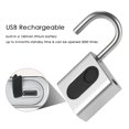 thumbnail image 2 of USB recargable inteligente sin llave bloqueo de huellas dactilares IP65 impermeable antirrobo seguridad candado puerta equipaje mochila, 2 of 8