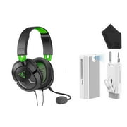 Pre-Owned Turtle Beach Recon 50 Gaming Headset Black/Green With Cleaning Kit BOLT AXTION Bundle (Refurbished: Like New)
