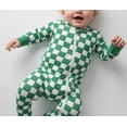 thumbnail image 3 of WIBACKER 3-24M Bamboo Newborn Baby Boys Convertible Footie Pajamas, Toddler Footed Zipper Sleeper for Infant Baby - Checkerboard, 3 of 9