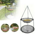 thumbnail image 2 of GQDIN 2-tier Hanging Bird Bath & Feeder, Plastic Tray for Seeds/Water, Hanging Bird Baths for Outdoors, Bird Drinking Tray with Hook and Chain for Backyard Patio Garden Decor, 2 of 8