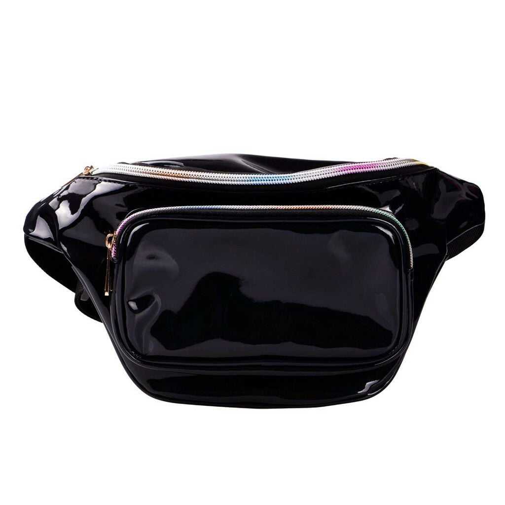 Mums memory Holographic Fanny Pack for Women Hiking Jogging Traveling Partying Camping Metallic Sport Waist Pack for Men for Running 