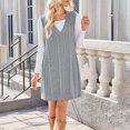 thumbnail image 5 of Women Tank Dress Sweater Skirts Vneck Ribbed Dresses Comfy Spring Sleeveless Skirt Casual Loose, 5 of 5