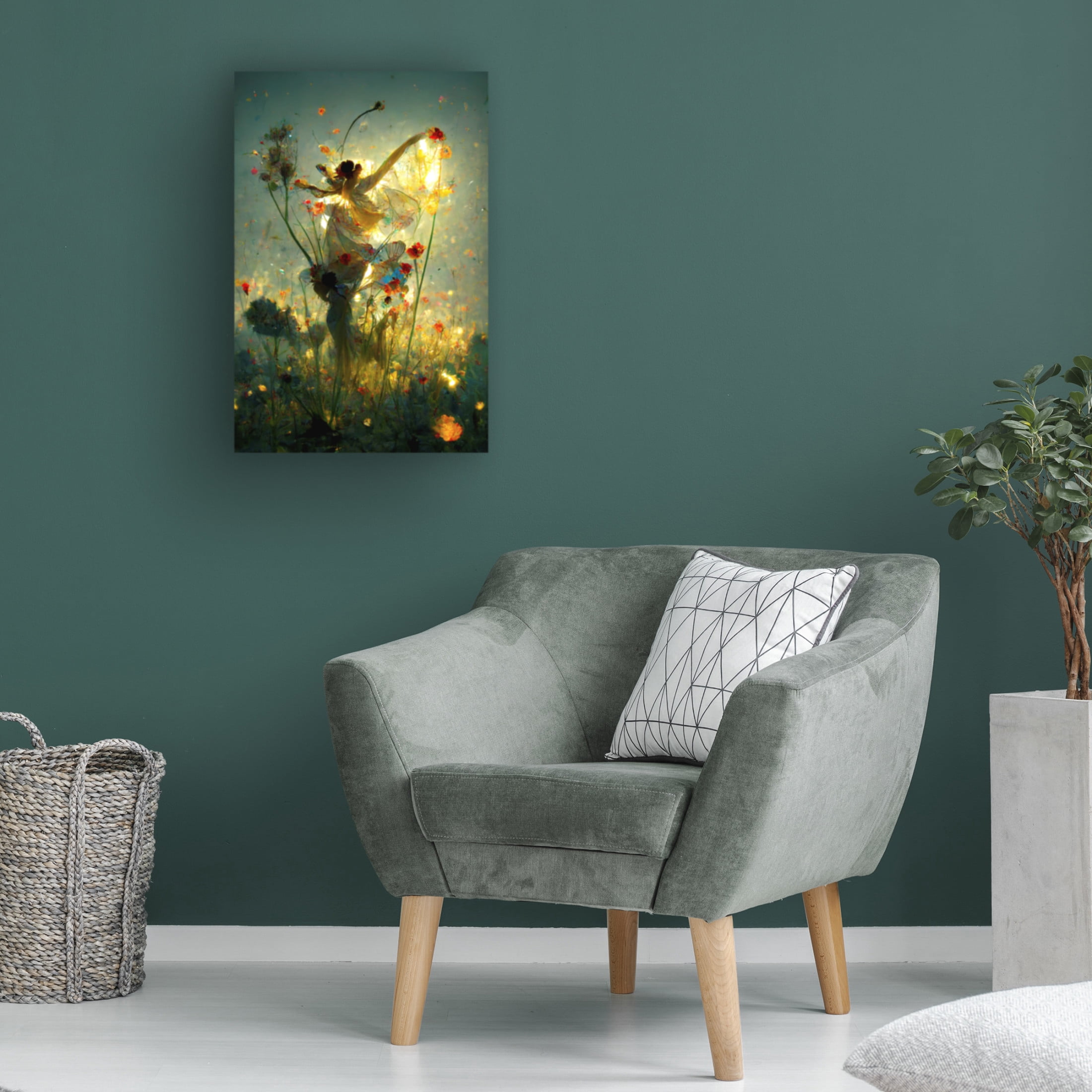 Canvas Wall Art - Ray Heere 'Flower Dance 2' Wall Art for Living Room, Bedroom, or Office Décor by Trademark Fine Art - 12 x 19 Inches
