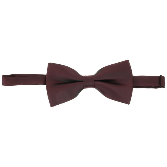 PTOOTP Adjustable Dark Red Bow Tie for Men, Stylish Solid Color, Wedding and Party Wear