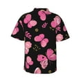 thumbnail image 3 of Kll Men'S Hawaiian Shirt Short Sleeve Button Down Beach Shirts-Girl Butterfly, 3 of 8