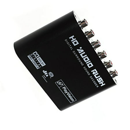 5.1 Audio Decoder SPDIF Coaxial to RCA DTS AC3 Digital to 5.1 Amplifier Analog Converter for DVD