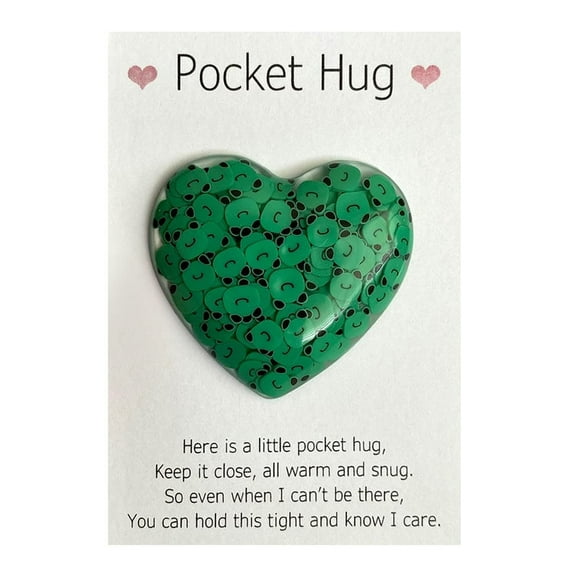 KCEHTA A Pocket Hug Heart with Greeting Card, Valentines Day Pocket Hug, Cute Little Pocket Heart Hug Cards, Christmas Birthday Valentine's Day Long Distance Relationship Gifts