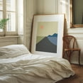 thumbnail image 2 of Abstract Graphic Sunset Poster – Mountains, Nature, and Road in Modern Colors - Digital Art Minimalist Abstract Geometric Landscape Modern Art Sunset Scenic Oak Framed Wall Art Print 8 x 10 inches, 2 of 12