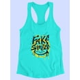 thumbnail image 3 of Real Face Smile Grunge Racerback Tank Women -Image by Shutterstock, Female XX-Large, 3 of 4