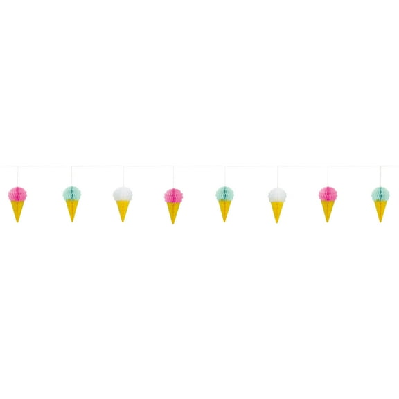 Honeycomb Ice Cream Party Garland, 7ft, 1ct