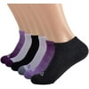 Fila Women's 6-Pack Gradient Half Cushion No Show Socks Purple