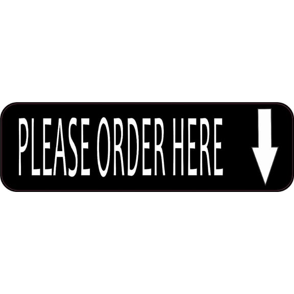 10in x 3in Down Arrow Please Order Here Magnet