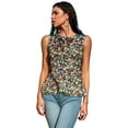 thumbnail image 3 of KISSMODA Womens Summer Tank Tops Casual Cap Sleeve Shirts Dressy Notched V Neckline Tunics Cute Printed Floral Blouses S-3Xl, 3 of 3
