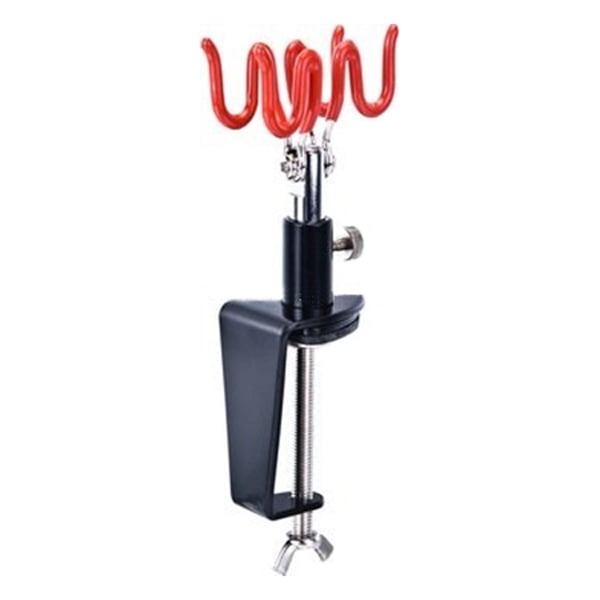 AIRBRUSH HOLDER STAND Holds 2 Airbrushes ClampOn Table Mount Paint