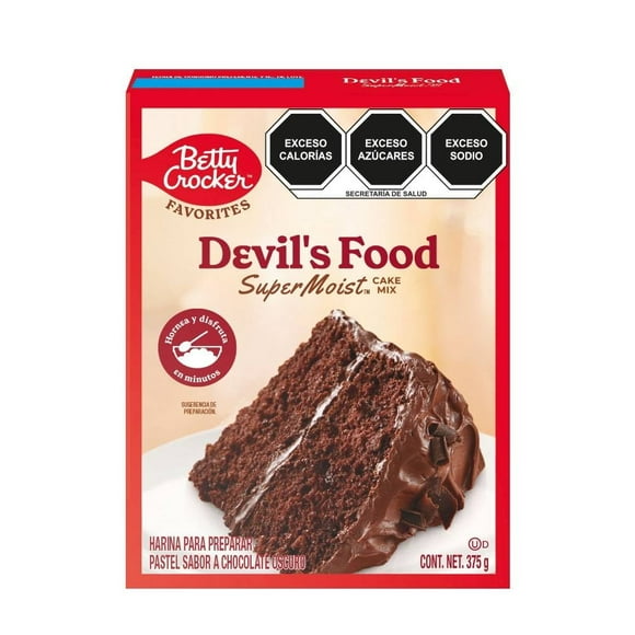 Harina para pastel Betty Crocker sabor chocolate oscuro 375 g