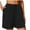 Black, variant on vigerkar Wide Leg Linen Shorts for Women Elastic Drawstring High Waisted Bermuda Shorts Casual Loose Summer Soft Lounge Short Black, L