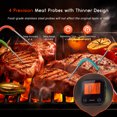 thumbnail image 4 of Bluetooth Cooking Food Thermometer,WiFi Meat Thermomters,4 Colored Probes BBQ for Barbecue ,Smoker,Oven | APP Calibration Temp Graph | Mobile Notification, 4 of 12
