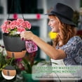 thumbnail image 4 of 10 Inch Hanging Planter for Indoor Plants, 2 Pack Self Watering Hanging Baskets Flower Pots with Drainage Hole Black, 4 of 8