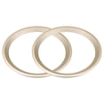 thumbnail image 1 of Unique Bargains 2 Pcs 8' Subwoofer Speaker Rings Cover Spacers Decorative Circle Without Mesh Grille ABS Gold Tone, 1 of 8