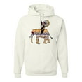 thumbnail image 2 of Wild Bobby, Cute Colorful Elephant Squirrel Mosaic, Animal Lover, Unisex Graphic Hoodie Sweatshirt, White, 3X-Large, 2 of 4