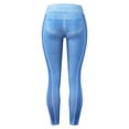 thumbnail image 5 of Uqiangy Booty Lifting Leggings For Women Prints Yoga Pants Yoga Pants Palazzo Pants For Women Dressy High Waist Pants Women Tummy Control Threaded Tight Yoga Pants Blue L, 5 of 8