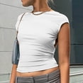 thumbnail image 2 of Tops for Women Trendy Scrub Jacket Older Couple Matching Shirts Workout Running Short Womens Two Fall Outfits Big Tall Women's Shirts Long Sleeve Yoga Set Ladies Tunic Tee Womens Casual White XS, 2 of 5