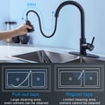 thumbnail image 2 of Kitchen Faucet with Pull Down Sprayer, MultiFunction Stainless Steel Single Handle High Arc Kitchen Sink Faucet, Swivel Modern Commercial Kitchen tap with Deck Plate, 2 of 7