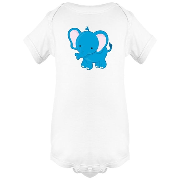Cute Blue Elephant Doodle Bodysuit Infant -Image by Shutterstock, Newborn