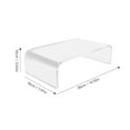 thumbnail image 2 of DEEPCRAFF 1Pack Transparent Acrylic Monitor Stand with Height Adjustment and Ergonomic Support 11.8x7.5x3.9in, 2 of 8