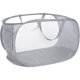 thumbnail image 1 of Cestos de ropa plegables duraderos, cesto de ropa de malla emergente con bolsillo lateral, cesto de almacenamiento de ropa plegable con asas de transporte reforzadas, 1 of 5