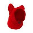thumbnail image 2 of Winter Dog Hat Fleece Pullover | Adjustable Warm Pet Hat for Small & Medium Dogs | Soft Polyester, Solid Black/Red/Blue | Cozy Outdoor Protection, Lightweight, Durable, Cute Embroidery, 2 of 7