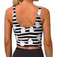 thumbnail image 3 of Xecao Cute Chicken for Sports Bra with Removable Pads, Crop Tank Top Design, Women's Longline Sports Bra - Non-Wired - Small, 3 of 9