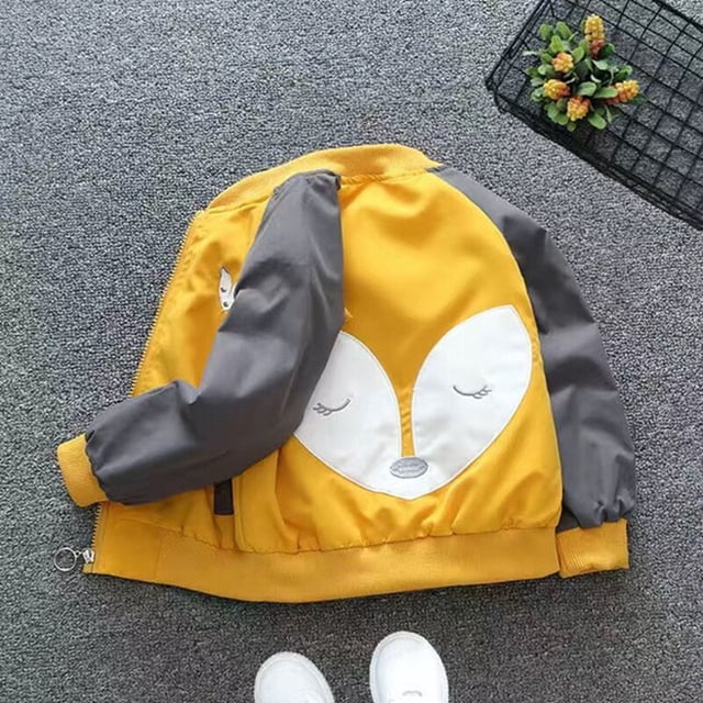 Ropa de otoño para niños Chaqueta de dibujos animados Niños Niñas Ropa de paseo para bebés Chaquetas con capucha para niños Abrigo Primavera Trajes para niños 1-7Y6T (Altura 120-130 CM) Gao Jinjia LED