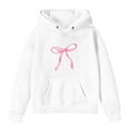 thumbnail image 5 of Toddler Girls Graphic Hoodie Casual Long Sleeve Hooded Sweatshirt with Prints Pullover Top Size 3-4T , White, 5 of 8