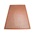 thumbnail image 3 of Winco RBMH-35R-R, 3'x5'x3/4" Red Rolled Grease Resistant Anti-Fatigue Rubber Floor Mat with Straight Edges, 3 of 6