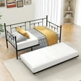 thumbnail image 5 of CoSoTower Metal Daybed Frame Twin Size Platform with Trundle, No Box Spring Needed Black, 5 of 9