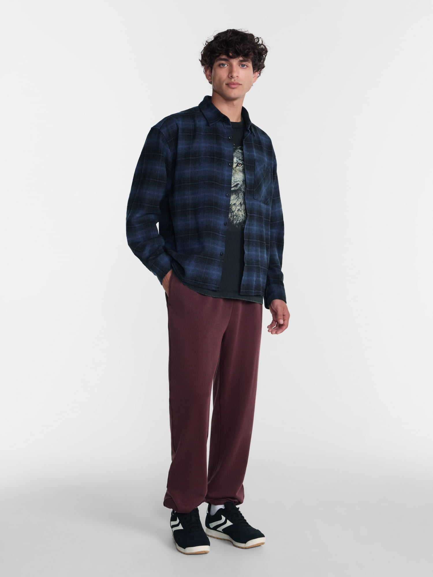 No Boundaries Fleece Jogger Sweatpants, 30'' Inseam Closed Hem, Men's Sizes XS-4XLT