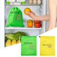 thumbnail image 5 of Lettuce Keeper for Refrigerator,3-Layer Reusable Produce Storage Bags with Foil Lining and Drawstring | Breathable,Washable,Sturdy & Easy to Use | Great for Lettuce,Leafy Greens,Fruits & Veggies, 5 of 6