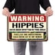 thumbnail image 5 of Chapa Advertencia Hippie Metal Pintura Hierro Rectangular Del Pared 40x30cm, 5 of 8