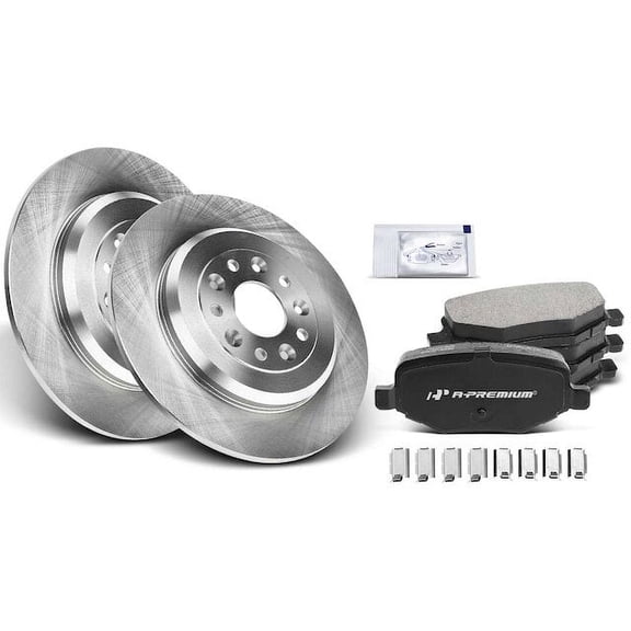 Rear Brake Pad and Rotor Kit 6 - Compatible with 2011 - 2014 Ford Edge - Autopart Premium