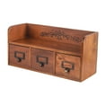 thumbnail image 2 of Zxpjkyu Wooden Storage Box with 3 Drawers Decorative Home Rack Desk Office Organizer for, 2 of 9