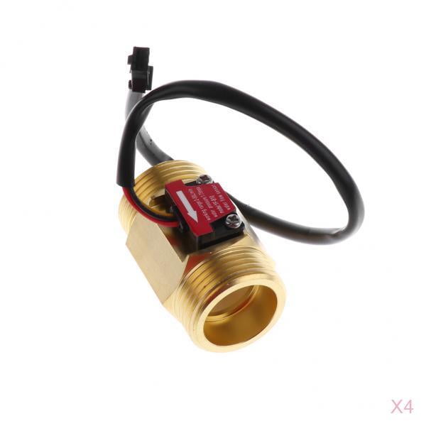 4pcs Caudalímetro Rosca G1, Precisión 1-25L/MIN±5% / Sensor de Caudal de agua> 1.75MPa