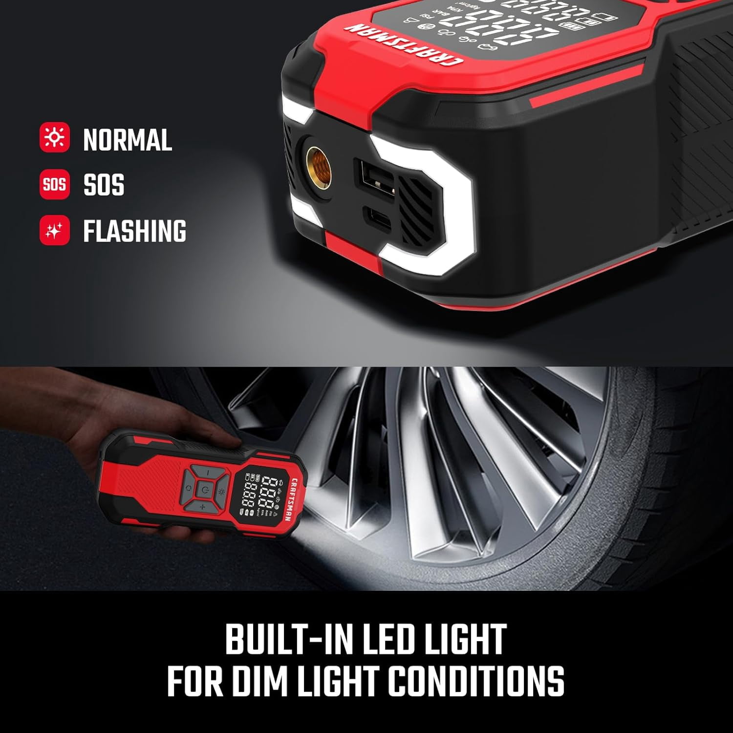 CRAFTSMAN Portable 12-volt Air Inflator (Power Source: Battery )