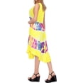 thumbnail image 2 of HAPPY BAY Women's Summer Plus Size Swing House Wear Dresses L-XL Green, Tie Dye, 2 of 3
